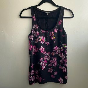 Floral Embellished Sleeveless Blouse Tank